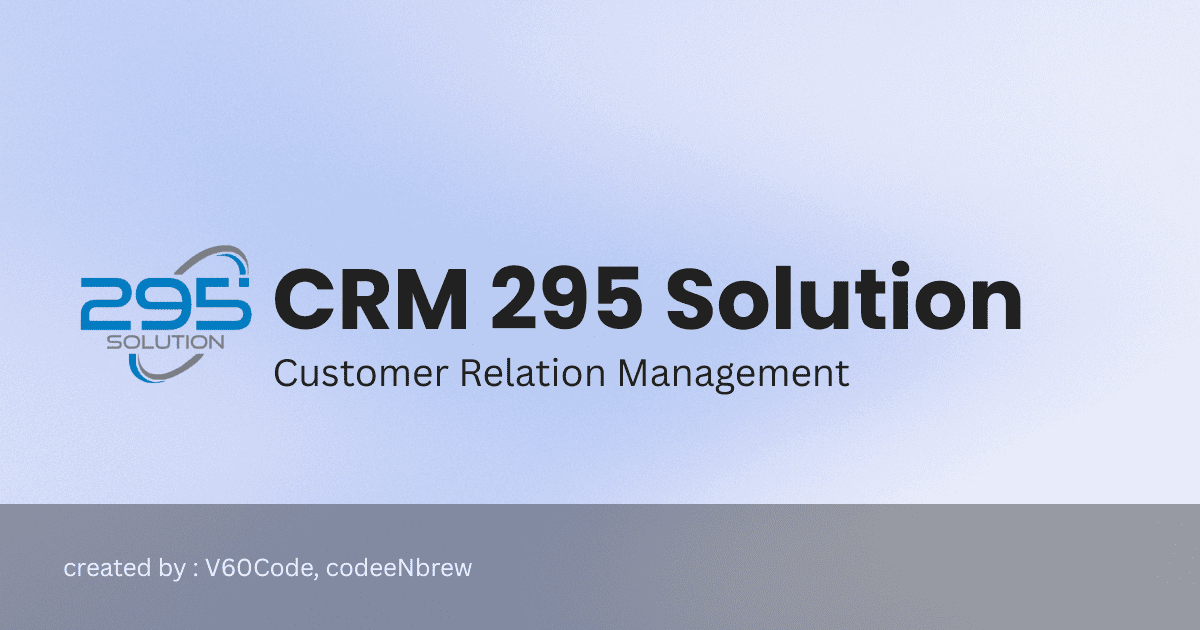 Login - CRM 295 Solution